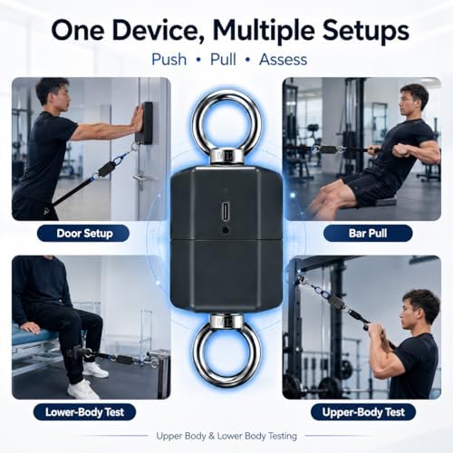 Portable Digital Force Gauge  500kg Push Pull Dynamometer with 0 1kg Resolution  Force Testing System for Gym Training & Sports Science Equipment