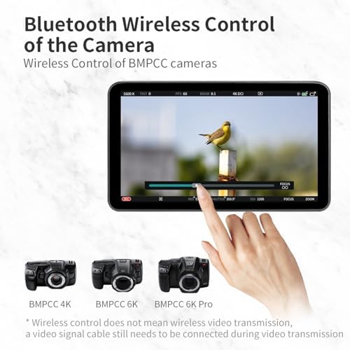 Portkeys LH7P 7inch Camera Monitor 1000nit High Brightness 1920 x 1080 IPS Touchscreen Monitor  with Built in Wireless Module  Support Stretch Effects  3D LUT Output for DSLR Cameras  Black 