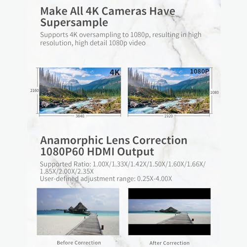 Portkeys LH7P 7inch Camera Monitor 1000nit High Brightness 1920 x 1080 IPS Touchscreen Monitor  with Built in Wireless Module  Support Stretch Effects  3D LUT Output for DSLR Cameras  Black 