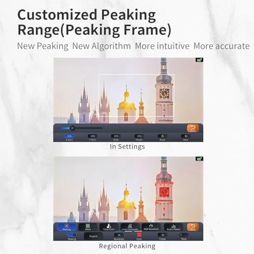 Portkeys LH7P 7inch Camera Monitor 1000nit High Brightness 1920 x 1080 IPS Touchscreen Monitor  with Built in Wireless Module  Support Stretch Effects  3D LUT Output for DSLR Cameras  Black 