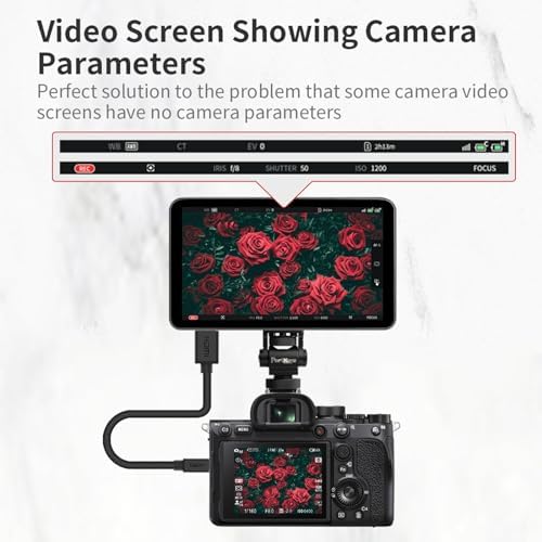 Portkeys LH7P 7inch Camera Monitor 1000nit High Brightness 1920 x 1080 IPS Touchscreen Monitor  with Built in Wireless Module  Support Stretch Effects  3D LUT Output for DSLR Cameras  Black 