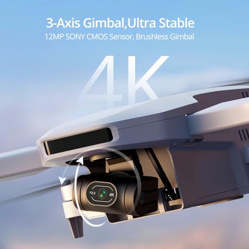 Potensic ATOM 3 Axis Gimbal 4K GPS Drone  Under 249g  32 Mins Flight  6KM Long Range Transmission  Visual Tracking  4K/30FPS QuickShots  12MP Photo  Lightweight and Foldable for Adults Beginners