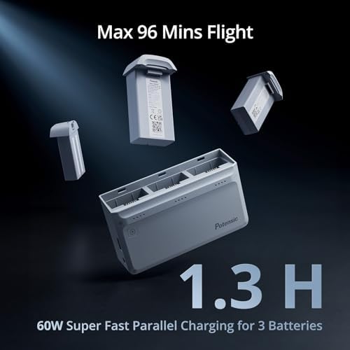 Potensic ATOM 3 Axis Gimbal 4K GPS Drone  Under 249g  96 Mins Flight  Max 6KM Transmission  Visual Tracking  4K/30FPS QuickShots  Lightweight for Adults and Beginners  Fly More Combo