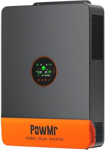 PowMr Solar Inverter 5000W 48Vdc to 110Vac  5200W Split Phase Solar Inverter Built in 100A MPPT Controller   Max PV Input 6KW 500VOC   Support 6 Units Parallel and Batteryless Run