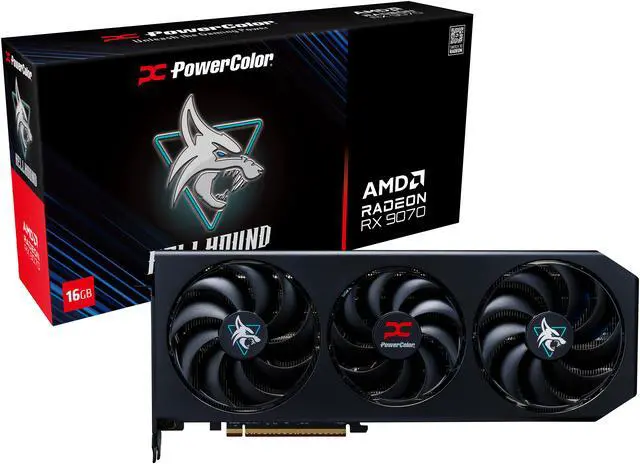 Tarjeta gráfica PowerColor Hellhound Radeon RX 9070 de 16 GB, 256 bits, GDDR6, PCI Express 5.0 RDNA 4, RX9070 16G-L/OC