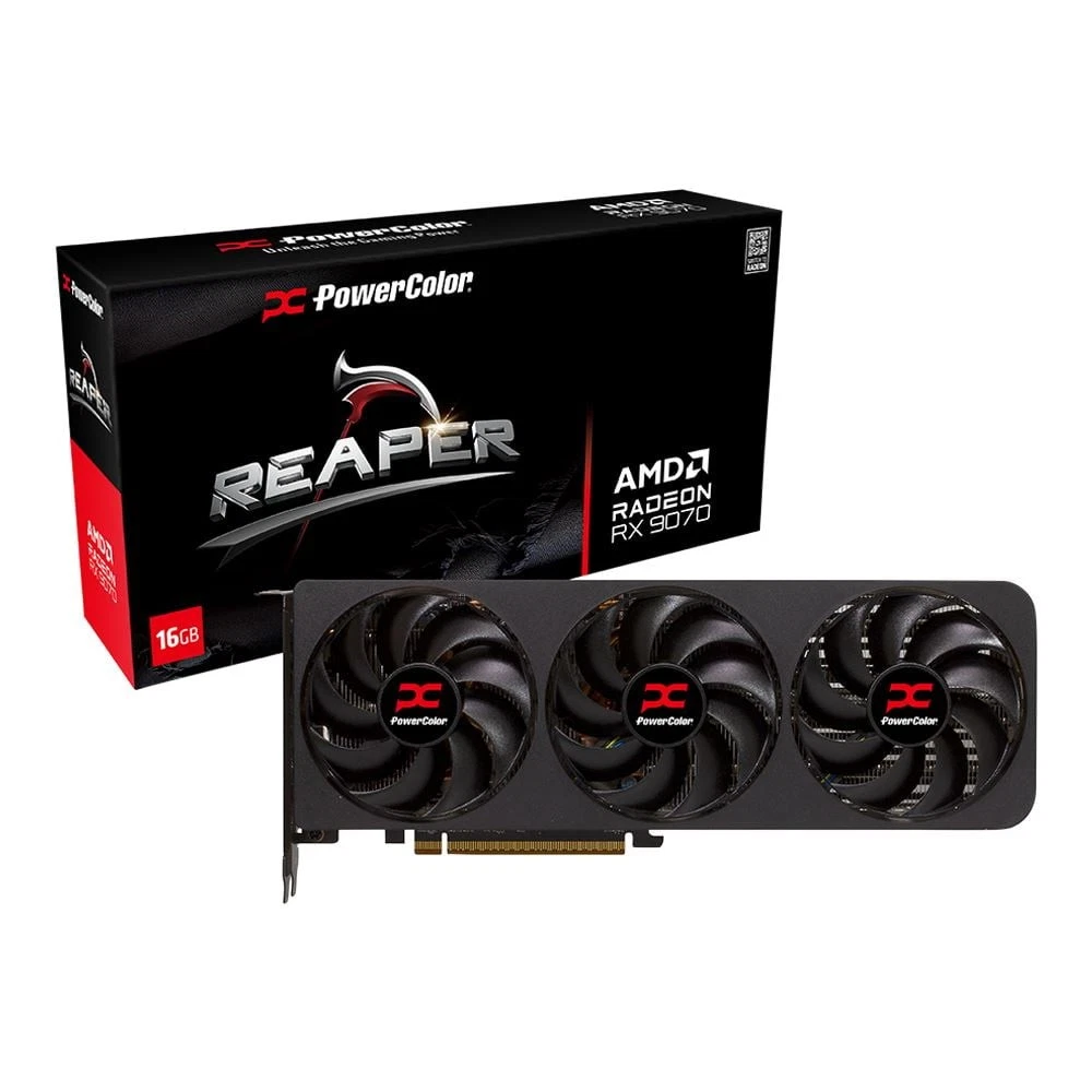 Powercolor Reaper AMD Radeon RX 9070 16GB GDDR6 Triple Fan Graphics Card