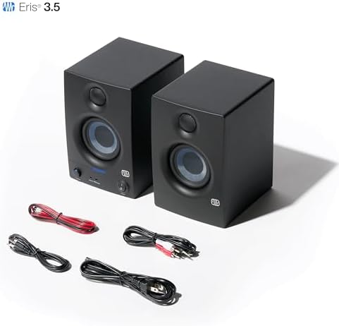 PreSonus Eris 3 5 Studio Monitors  Pair   Powered  Active Monitor Speakers for Near Field Music Production  Desktop Computer  Hi Fi Audio
