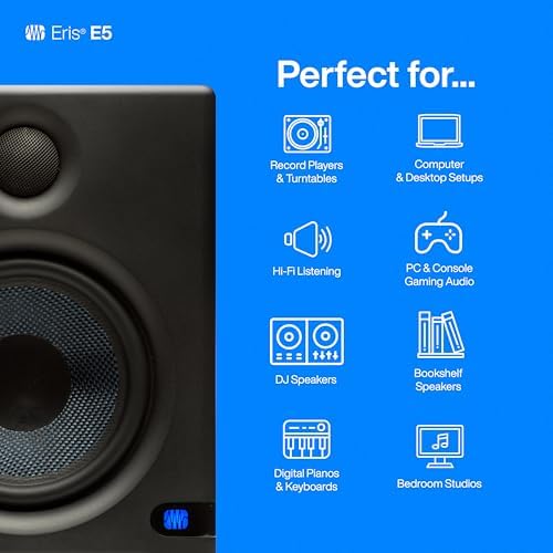 PreSonus Eris E5 2 Way 5 25 Near Field Studio Monitor