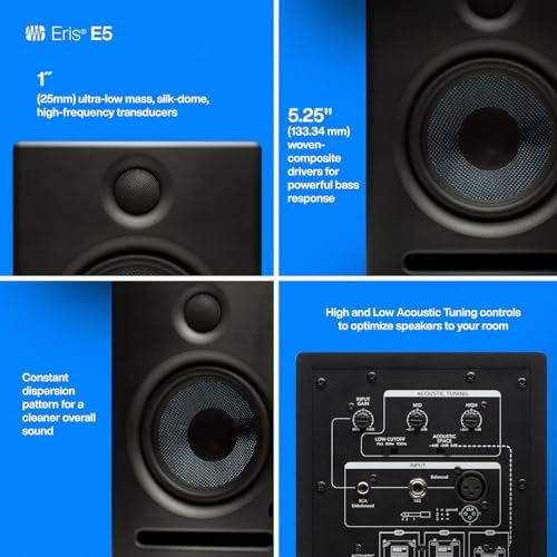 PreSonus Eris E5 2 Way 5 25 Near Field Studio Monitor
