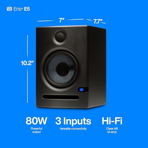 PreSonus Eris E5 2 Way 5 25 Near Field Studio Monitor