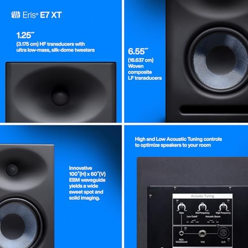 PreSonus Eris E7 XT 2 Way Active Studio Monitor with EBM Waveguide  Pack of 1