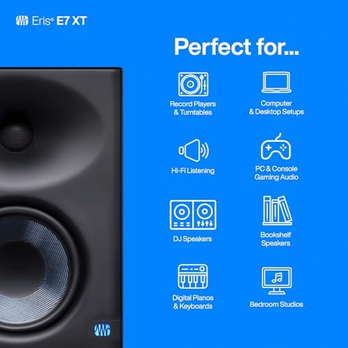 PreSonus Eris E7 XT 2 Way Active Studio Monitor with EBM Waveguide  Pack of 1