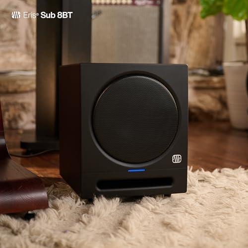 PreSonus Eris Sub 8BT   8 Inch Powered Subwoofer  Powered Sub  Active Subwoofer  Wireless  Bluetooth  Home Audio  Bass Speaker  Home Theater  Music Production  Gaming