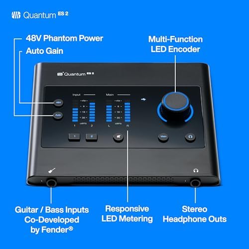 PreSonus Quantum ES 2 USB C Audio Interface with Studio One Pro Software