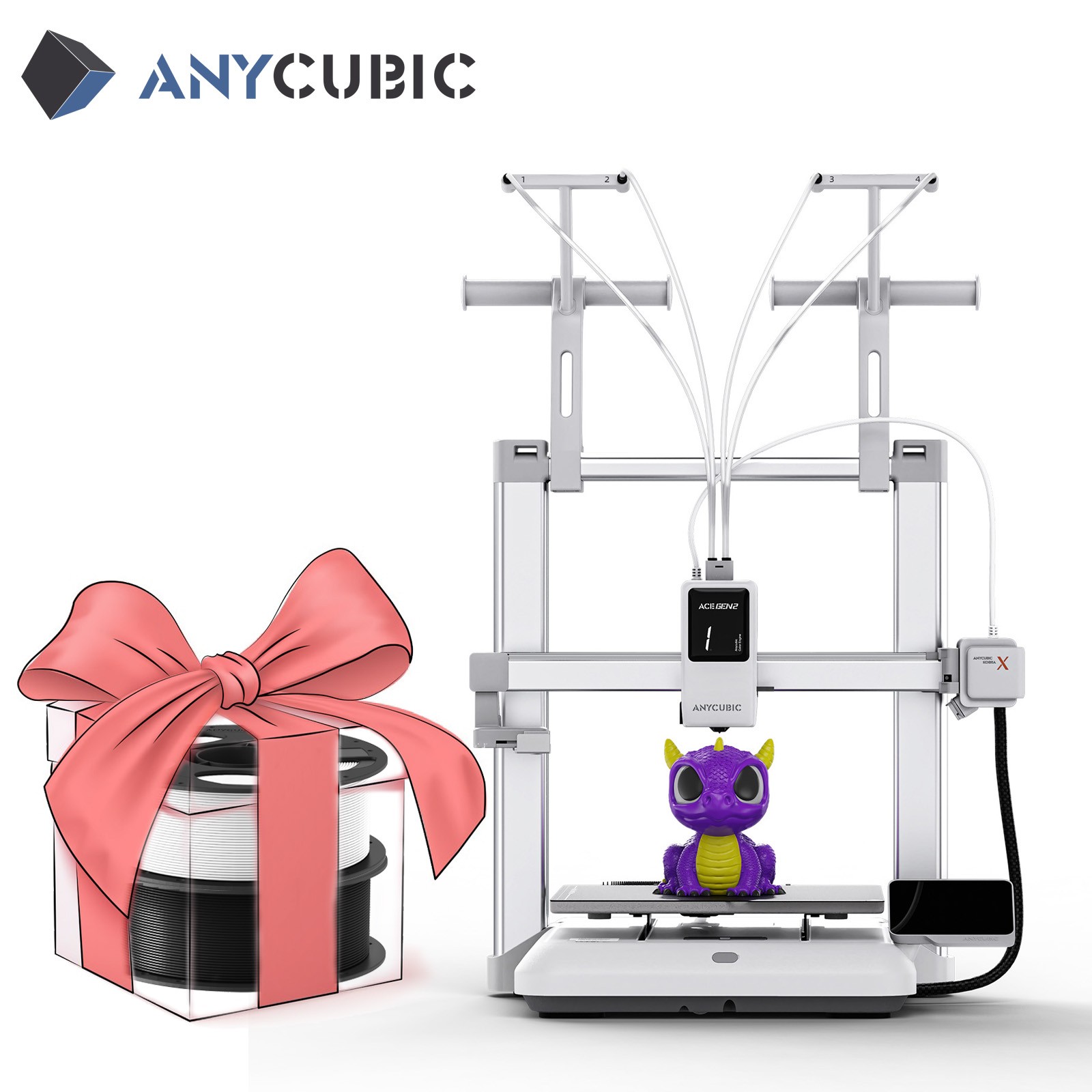 Pre sale ANYCUBIC Kobra X 3D Printer Soft & Hard Material Multi color Printing