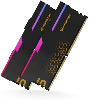 Predator Hermes DDR5 RAM 48GB  24GBx2  6000MHz CL28 PC5 48000 Intel XMP 3 0 AMD EXPO Compatible Computer Memory  Black   BL 9BWWR 661