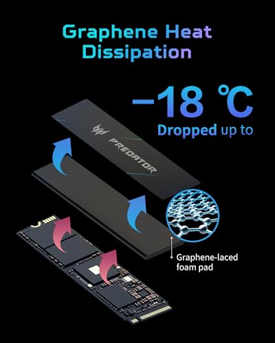 Predator M 2 SSD 1TB GM7000 with DRAM cache NVMe 1 4 2280 PCIe Gen4 4 Ultra high speed  maximum read  7400MB/s  max write  6700MB/s  3D NAND TLC Internal SSD Compatible with PS5 Pro   BL 9BWWR 105