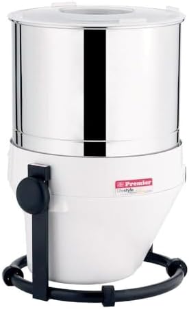 Premier Lifestyle Tilting Wet Grinder With Atta Kneader and Coconut Scrapper   2 Liters   110v/60 hz   USA and Canada white color