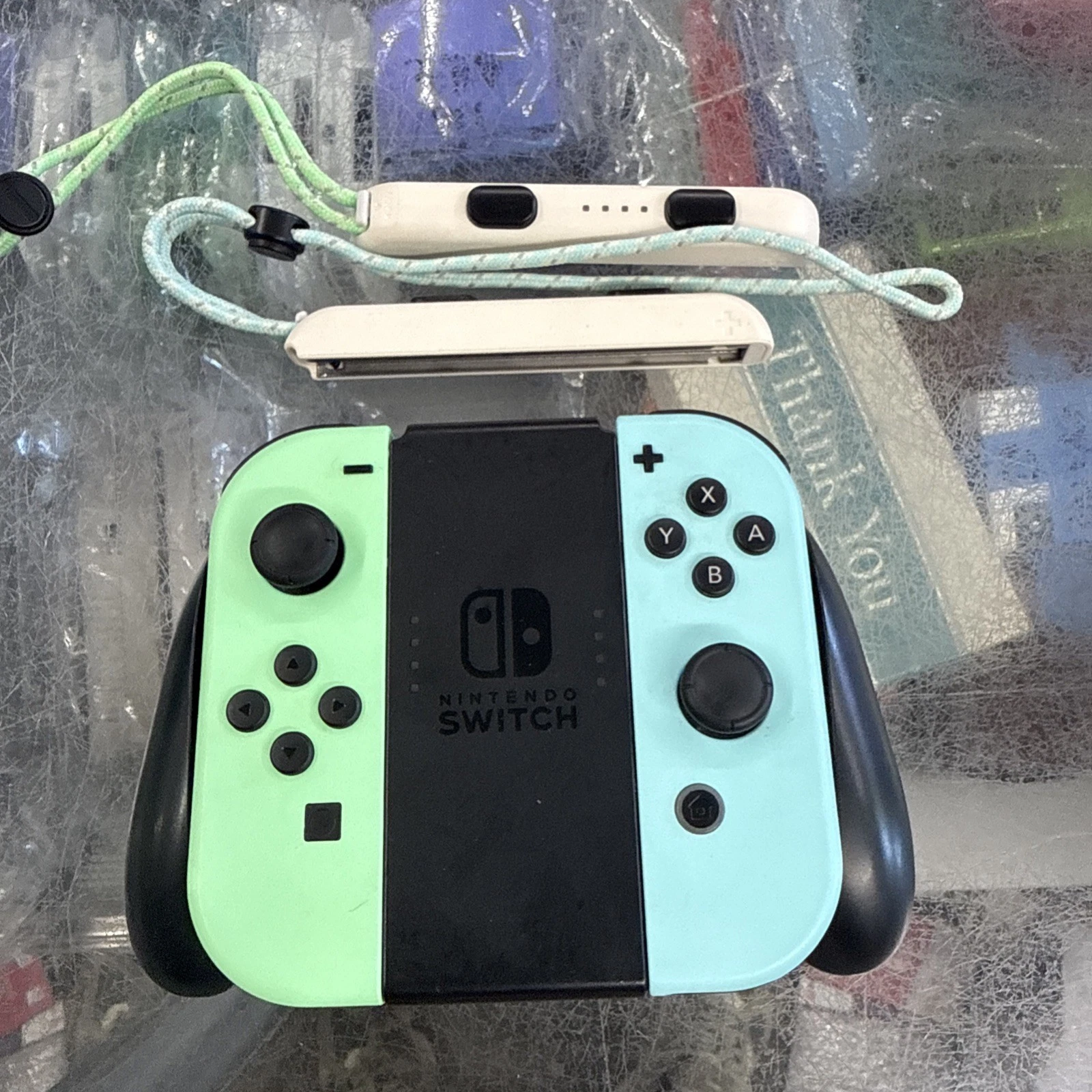 Preowned Nintendo Switch Animal Crossing Horizons Joy Con L/R Limited Color