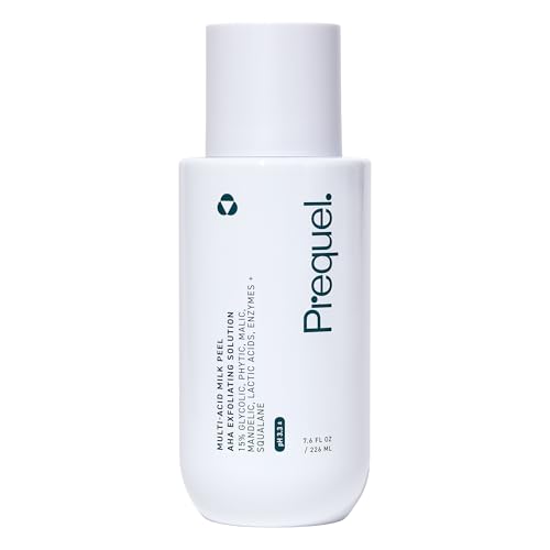 Prequel Skin Multi Acid Milk Peel  Professional Exfoliating Solution  15  Glycolic Acid Face Peel with Lactic Acid and Enzymes  Hydrating Chemical Exfoliant  Clinical Strength Formula  7 6oz Bottle
