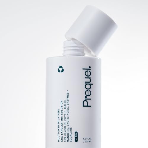 Prequel Skin Multi Acid Milk Peel  Professional Exfoliating Solution  15  Glycolic Acid Face Peel with Lactic Acid and Enzymes  Hydrating Chemical Exfoliant  Clinical Strength Formula  7 6oz Bottle