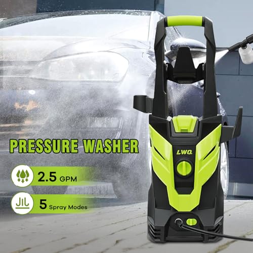 Pressure Washer  Power Washer with 4 Quick Connect Nozzles  High Pressure Cleaning Machine with Foam Cannon for Cars/Fences/Driveways/Patios/Home Cleaning