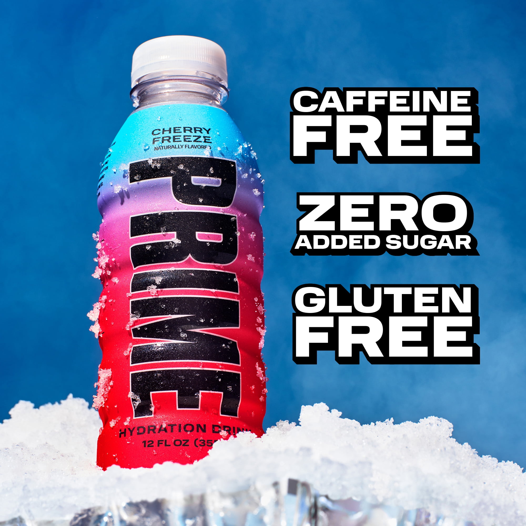 Prime Hydration Sports Drink  Ice Pop  Cherry Freeze  Berry Freeze  12 fl oz  15 Pack  Bottles