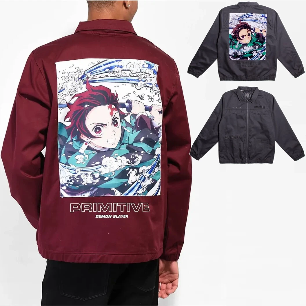 Primitive Skate Apparel Men s X Demon Slayer Tanjiro Kamado Anime Utility Jacket