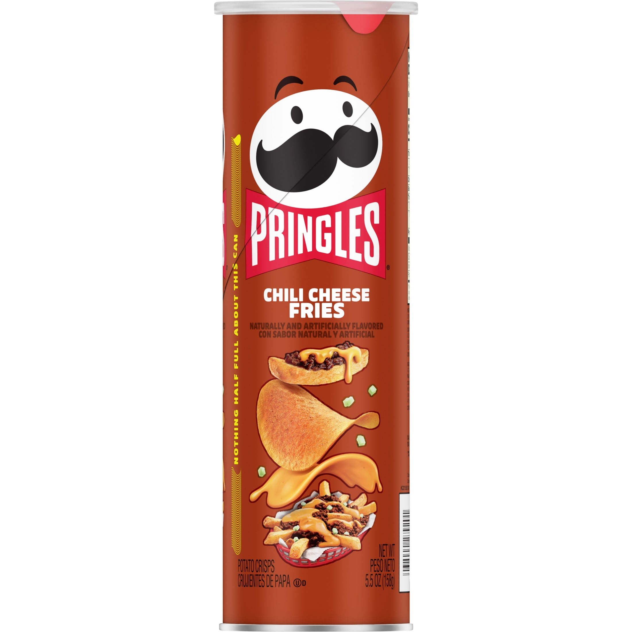 Pringles Chili Cheese Fries Potato Crisps Chips  Lunch Snacks  5 5 oz Canister