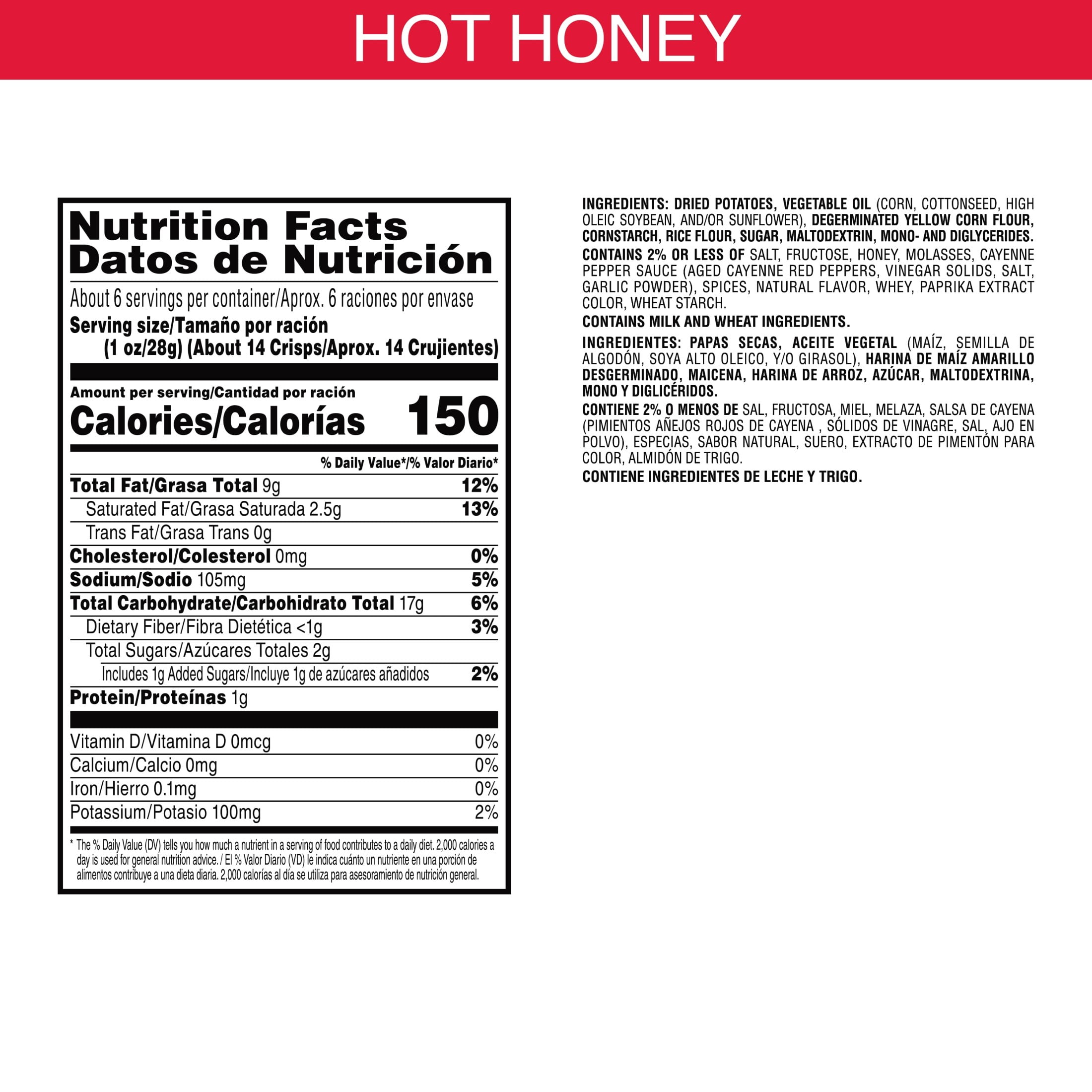 Pringles Hot Honey Potato Crisps Chips  Lunch Snacks  5 5 oz Canister