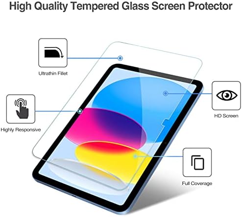 ProCase 2 Pack Screen Protector for iPad A16 2025 11th/10th 2022 Generation  11 inch/10 9   Tempered Glass Film Guard  Clear