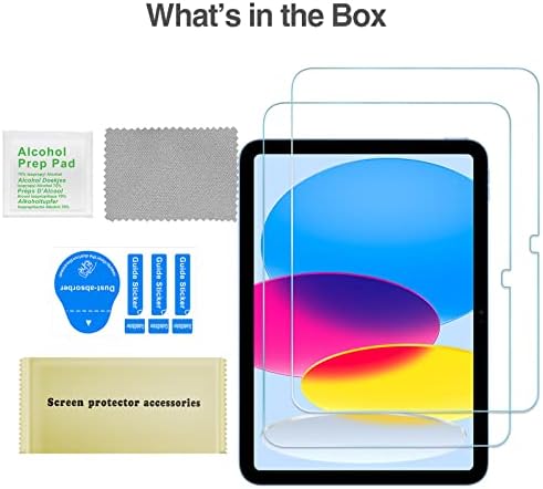ProCase 2 Pack Screen Protector for iPad A16 2025 11th/10th 2022 Generation  11 inch/10 9   Tempered Glass Film Guard  Clear