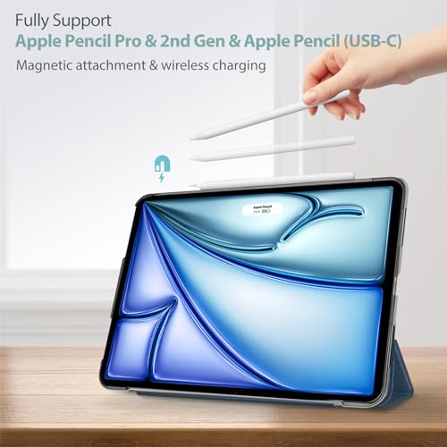 ProCase Smart Case for iPad Air 11 inch M3 M2 2025 2024/10 9 Air 5th 4th Generation 2022 2020  Protective Cover for Air 5 4  Navy