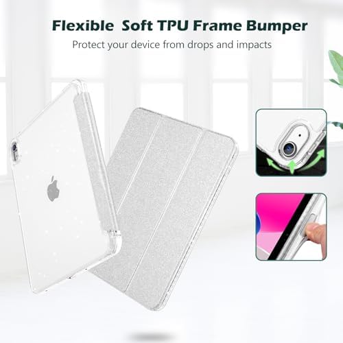 ProCase for iPad  A16  11th Generation 11 Inch 2025/10th Generation 10 9 Inch 2022 Case with Pencil Holder  Hybrid iPad 11 10 Case with Clear Back  Supports Auto Wake/Sleep  Black