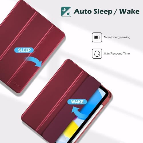 ProCase for iPad  A16  11th Generation 11 Inch 2025/10th Generation 10 9 Inch 2022 Case with Pencil Holder  Hybrid iPad 11 10 Case with Clear Back  Supports Auto Wake/Sleep  Black