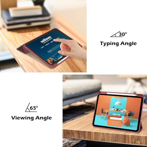 ProCase for iPad  A16  11th Generation 11 Inch 2025/10th Generation 10 9 Inch 2022 Case with Pencil Holder  Hybrid iPad 11 10 Case with Clear Back  Supports Auto Wake/Sleep  Black