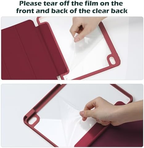 ProCase for iPad  A16  11th Generation 11 Inch 2025/10th Generation 10 9 Inch 2022 Case with Pencil Holder  Hybrid iPad 11 10 Case with Clear Back  Supports Auto Wake/Sleep  Black