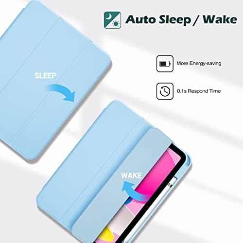 ProCase for iPad  A16  11th Generation 11 Inch 2025/10th Generation 10 9 Inch 2022 Case with Pencil Holder  Hybrid iPad 11 10 Case with Clear Back  Supports Auto Wake/Sleep  Black