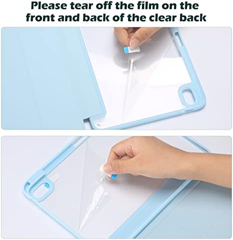 ProCase for iPad  A16  11th Generation 11 Inch 2025/10th Generation 10 9 Inch 2022 Case with Pencil Holder  Hybrid iPad 11 10 Case with Clear Back  Supports Auto Wake/Sleep  Black