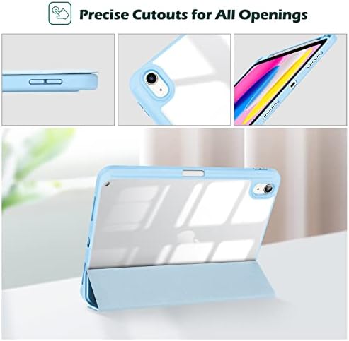 ProCase for iPad  A16  11th Generation 11 Inch 2025/10th Generation 10 9 Inch 2022 Case with Pencil Holder  Hybrid iPad 11 10 Case with Clear Back  Supports Auto Wake/Sleep  Black