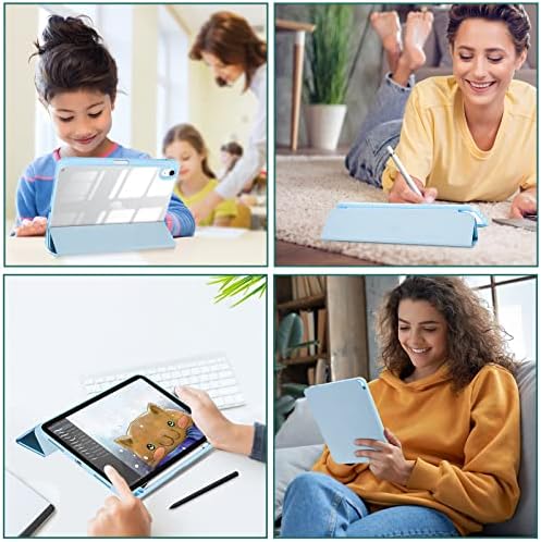 ProCase for iPad  A16  11th Generation 11 Inch 2025/10th Generation 10 9 Inch 2022 Case with Pencil Holder  Hybrid iPad 11 10 Case with Clear Back  Supports Auto Wake/Sleep  Black