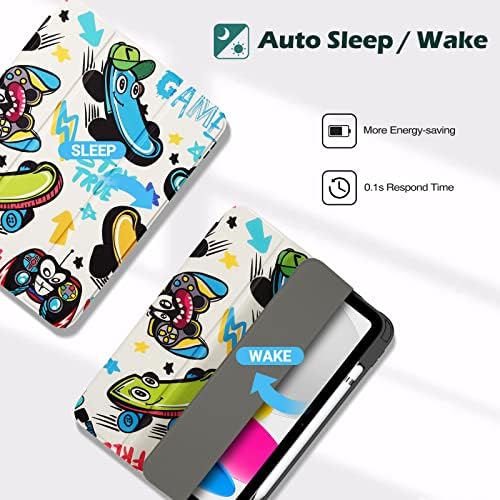 ProCase for iPad  A16  11th Generation 11 Inch 2025/10th Generation 10 9 Inch 2022 Case with Pencil Holder  Hybrid iPad 11 10 Case with Clear Back  Supports Auto Wake/Sleep  Black