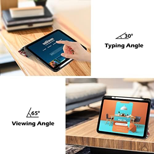 ProCase for iPad  A16  11th Generation 11 Inch 2025/10th Generation 10 9 Inch 2022 Case with Pencil Holder  Hybrid iPad 11 10 Case with Clear Back  Supports Auto Wake/Sleep  Black