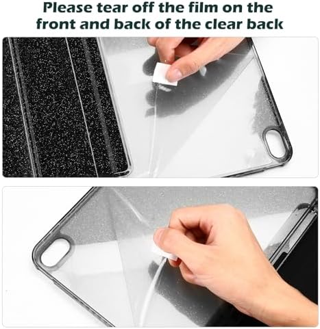 ProCase for iPad  A16  11th Generation 11 Inch 2025/10th Generation 10 9 Inch 2022 Case with Pencil Holder  Hybrid iPad 11 10 Case with Clear Back  Supports Auto Wake/Sleep  Black