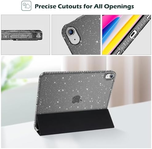 ProCase for iPad  A16  11th Generation 11 Inch 2025/10th Generation 10 9 Inch 2022 Case with Pencil Holder  Hybrid iPad 11 10 Case with Clear Back  Supports Auto Wake/Sleep  Black