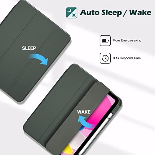 ProCase for iPad  A16  11th Generation 11 Inch 2025/10th Generation 10 9 Inch 2022 Case with Pencil Holder  Hybrid iPad 11 10 Case with Clear Back  Supports Auto Wake/Sleep  Black