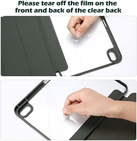 ProCase for iPad  A16  11th Generation 11 Inch 2025/10th Generation 10 9 Inch 2022 Case with Pencil Holder  Hybrid iPad 11 10 Case with Clear Back  Supports Auto Wake/Sleep  Black