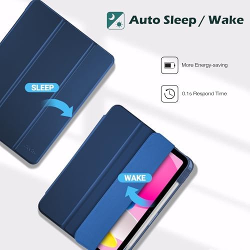 ProCase for iPad  A16  11th Generation 11 Inch 2025/10th Generation 10 9 Inch 2022 Case with Pencil Holder  Hybrid iPad 11 10 Case with Clear Back  Supports Auto Wake/Sleep  Black