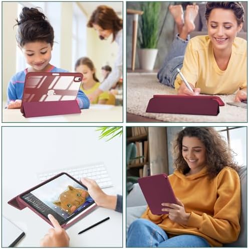 ProCase for iPad  A16  11th Generation 11 Inch 2025/10th Generation 10 9 Inch 2022 Case with Pencil Holder  Hybrid iPad 11 10 Case with Clear Back  Supports Auto Wake/Sleep  Black