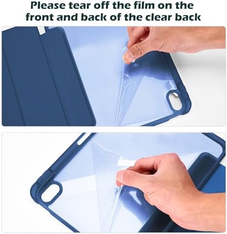 ProCase for iPad  A16  11th Generation 11 Inch 2025/10th Generation 10 9 Inch 2022 Case with Pencil Holder  Hybrid iPad 11 10 Case with Clear Back  Supports Auto Wake/Sleep  Black